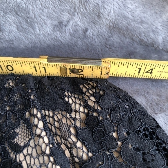 𝅺APT‎ 9 Floral black lace print with cream lining skirt size small #s1130 - Picture 5 of 7